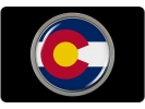 Colorado State Flag - Tow Hitch Cover with Chrome Emblem