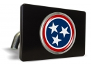 Tennessee State Flag - Tow Hitch Cover with Chrome Emblem