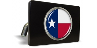 Texas State Flag - Tow Hitch Cover with Chrome Emblem