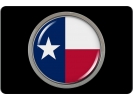 Texas State Flag - Tow Hitch Cover with Chrome Emblem