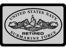 U.S. Navy Retired Submarine Force - Tow Hitch Cover (s/b)