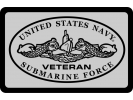 U.S. Navy Veteran Submarine Force - Tow Hitch Cover (s/b)