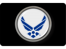 USAF - U.S. Air Force Symbol - Tow Hitch Cover with Chrome Emblem