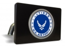 USAF - U.S. Air Force Retired with Wings Symbol - Tow Hitch Cover with Chrome Emblem