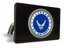 USAF - U.S. Air Force Veteran with Wings Symbol - Tow Hitch Cover with Chrome Emblem