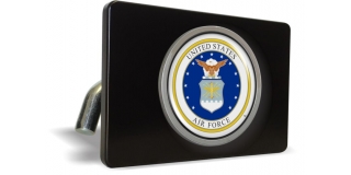 USAF - U.S. Air Force USAF - Tow Hitch Cover with Chrome Metal Emblem