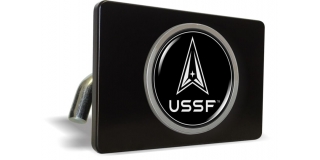 USSF - U.S. Space Force - Tow Hitch Cover with Chrome Emblem