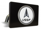 USSF - U.S. Space Force - Tow Hitch Cover with Chrome Emblem (w)