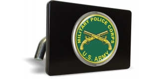 U.S. Army Military Police Corps - Tow Hitch Cover with Chrome Metal Emblem