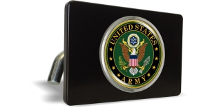 U.S. Army - Tow Hitch Cover with Chrome Metal Emblem