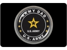 U.S. Army Dad - Tow Hitch Cover with Chrome Emblem