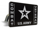 U.S. Army Combat Veteran with Star Logo - Tow Hitch Cover
