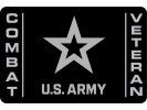 U.S. Army Combat Veteran with Star Logo - Tow Hitch Cover