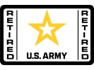U.S. Army Retired with Star Logo (YW) - Tow Hitch Cover