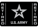 U.S. Army Retired with Star Logo - Tow Hitch Cover