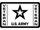U.S. Army Veteran with Star Logo (WB) - Tow Hitch Cover
