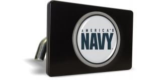 America's Navy - Tow Hitch Cover with Chrome Metal Emblem