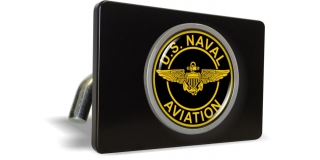 U.S. Naval Aviation and Gold Wings - Tow Hitch Cover with Chrome Emblem