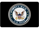 U.S. Navy Mom - Tow Hitch Cover with Chrome Emblem