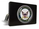 U.S. Navy Retired - Tow Hitch Cover with Chrome Emblem