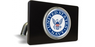 U.S. Navy - Tow Hitch Cover with Chrome Metal Emblem (b)