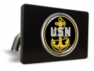 U.S. Navy Chief Fouled Anchor - Tow Hitch Cover with Chrome Emblem