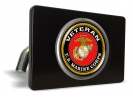 USMC - Veteran Marine Corps - Tow Hitch Cover with Chrome Emblem