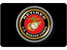USMC - Retired Marine Corps - Tow Hitch Cover with Chrome Emblem