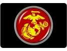 USMC - Marine Corps EGA - Tow Hitch Cover with Chrome Emblem (r)