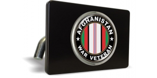 Afghanistan War Veteran - Tow Hitch Cover with Chrome Emblem