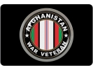 Afghanistan War Veteran - Tow Hitch Cover with Chrome Emblem