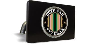 Gulf War Veteran - Tow Hitch Cover with Chrome Emblem