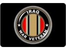 Iraq War Veteran - Tow Hitch Cover with Chrome Emblem