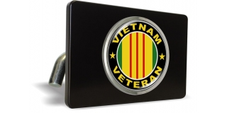 Vietnam Veteran - Tow Hitch Cover with Chrome Emblem