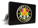 Vietnam Veteran 3 Service Ribbons - Tow Hitch Cover with Chrome Emblem