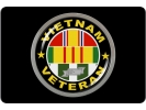 Vietnam Veteran 3 Service Ribbons - Tow Hitch Cover with Chrome Emblem