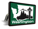 Washington State (Color) - Tow Hitch Cover