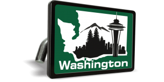 Washington State (Color) - Tow Hitch Cover