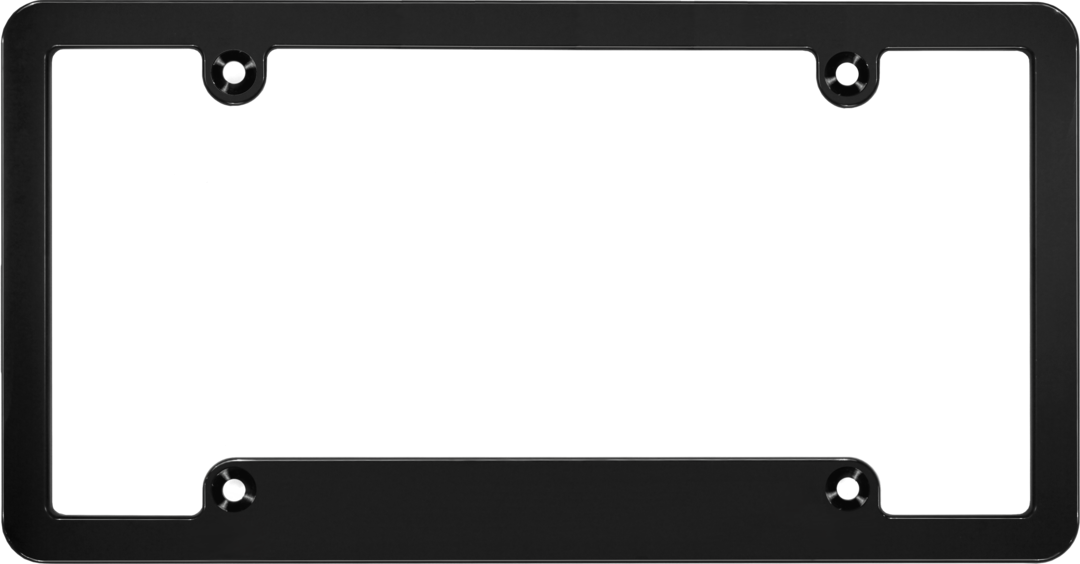 Billet Aluminum License Plate Frames - Black Edition - Medium