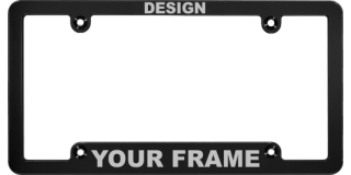 Billet Aluminum License Plate Frames - Black Edition - Medium