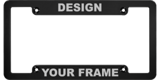 Billet Aluminum License Plate Frames - Black Edition - Large