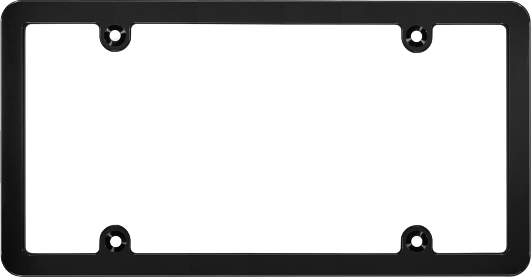 Billet Aluminum Car License Plate Frames - Black Edition - Slim