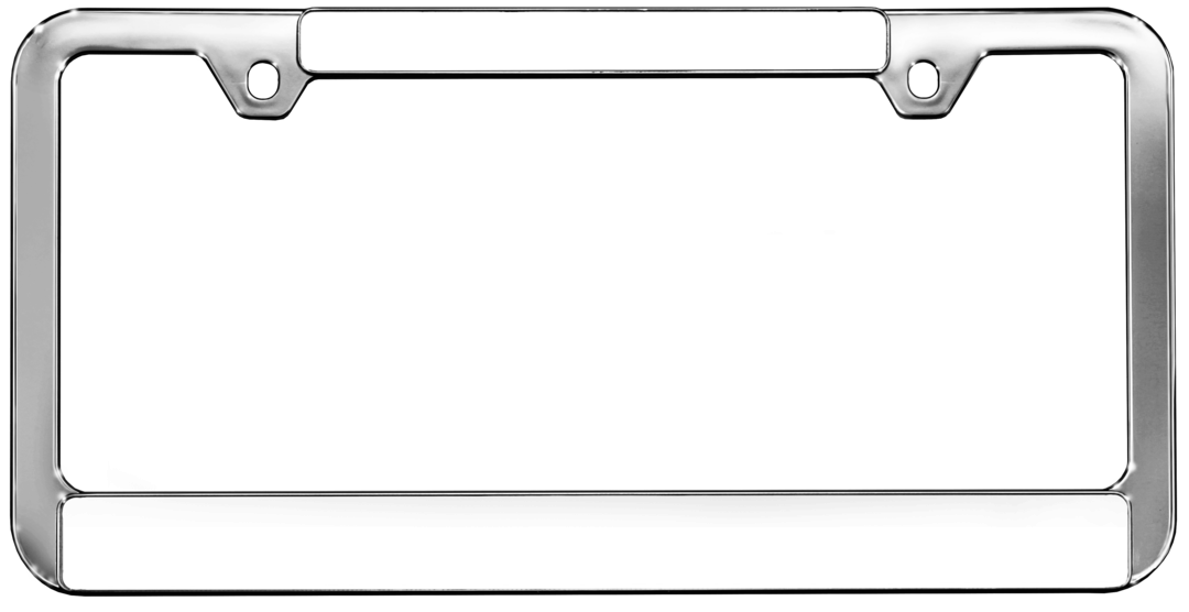Narrow Top Car Plastic License Plate Frames