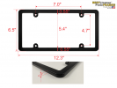 Billet Aluminum Car License Plate Frame - Slim Line (Black)