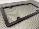 Billet Aluminum Car License Plate Frame - Slim Line (Black)