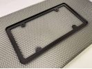 Billet Aluminum Car License Plate Frame - Slim Line (Black)