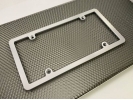 Billet Aluminum Car License Plate Frame - Slim Line (Silver)