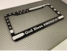 God Bless America! - Aluminum Car License Plate Frames