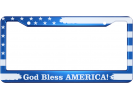 God Bless America! - Aluminum Car License Plate Frames