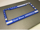 God Bless America! - Aluminum Car License Plate Frames